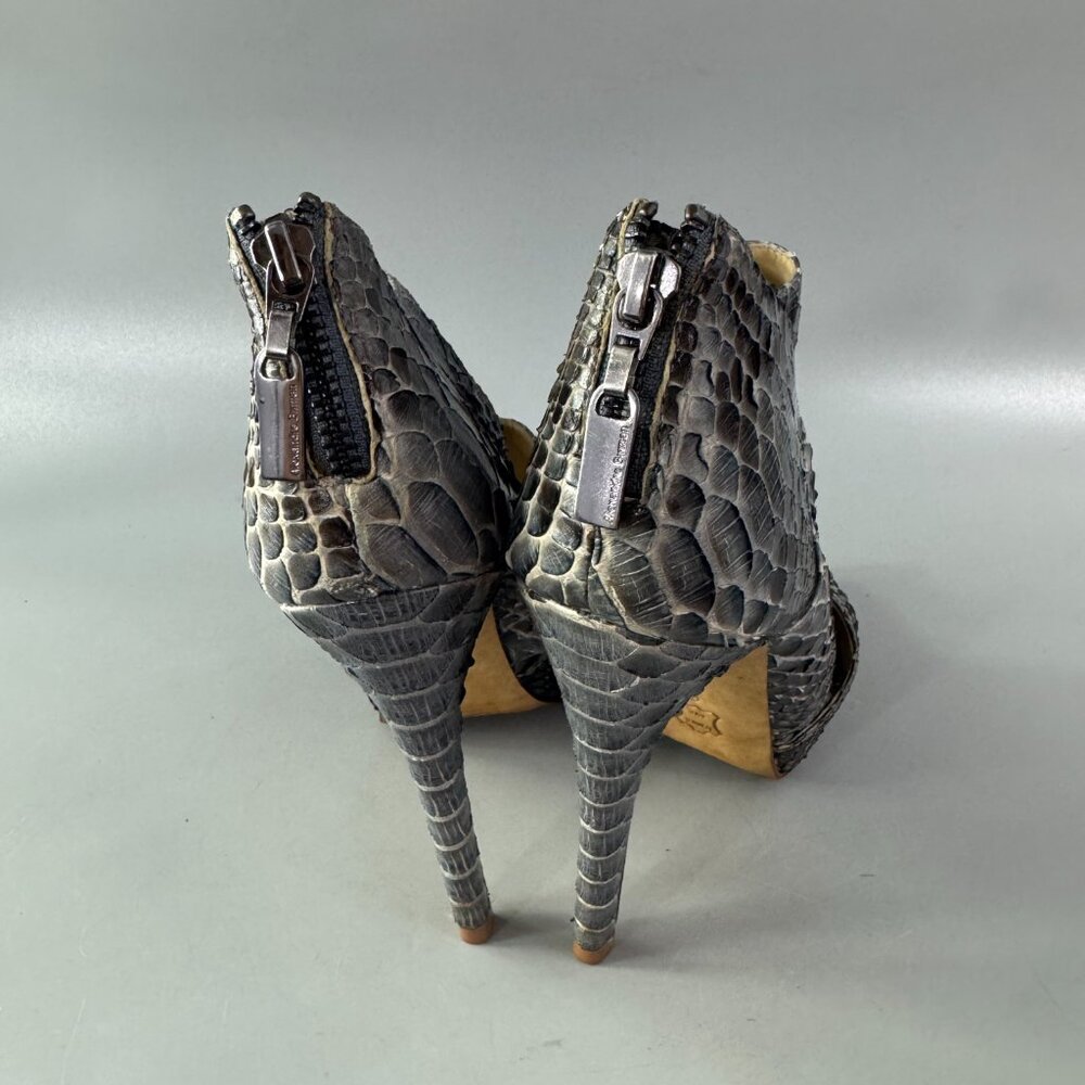 Alexandre Birman Two-Tone Python Leather Heels, S… - image 8